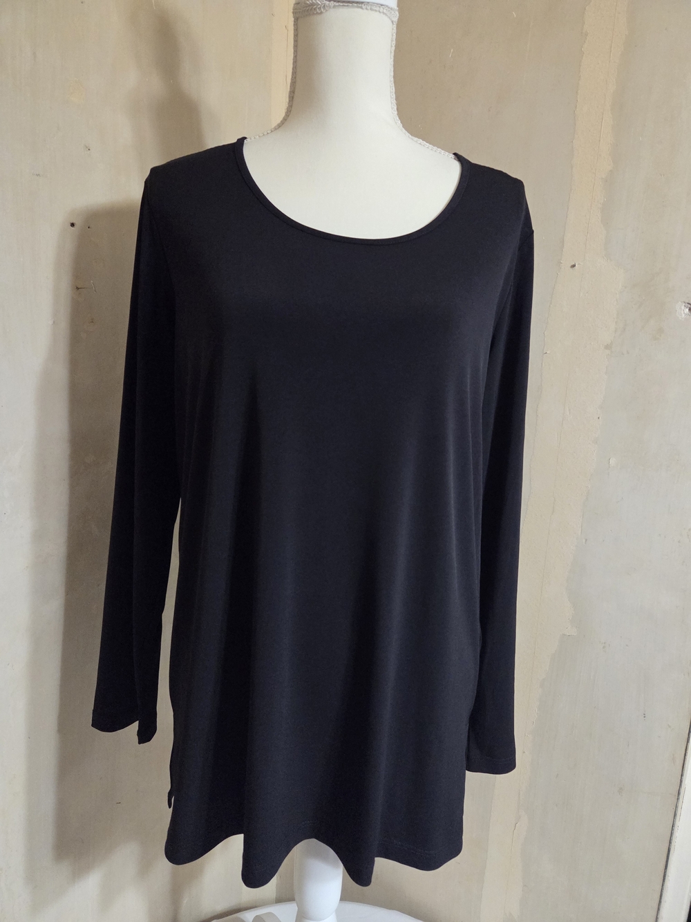 Susan Graver Black Long Sleeve Tunic - Picture 8 of 8